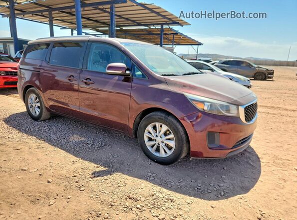 KNDMB5C11H6267427 2017 KIA SEDONA Burgundy Առջևի աջ
