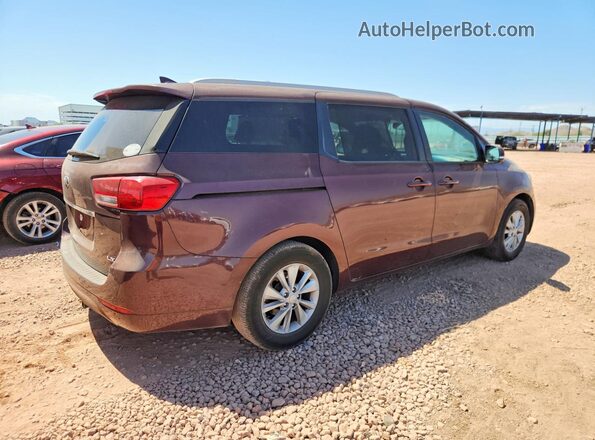 KNDMB5C11H6267427 2017 KIA SEDONA Burgundy Հետևի աջ