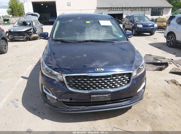 KNDMB5C11L6657677 2020 KIA SEDONA Blue Widok zestawu wskaźników