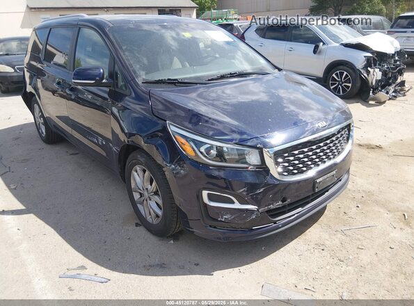 KNDMB5C11L6657677 2020 KIA SEDONA Blue Widok z przodu
