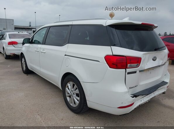 KNDMB5C12H6255206 2017 KIA SEDONA White Задня ліва чверть