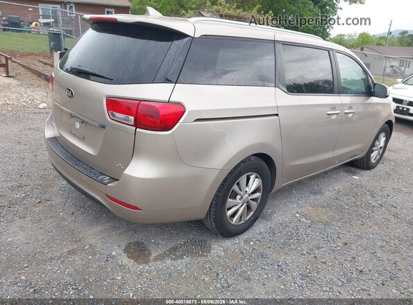 KNDMB5C12H6266867 2017 KIA SEDONA Золотой Задняя правая четверть