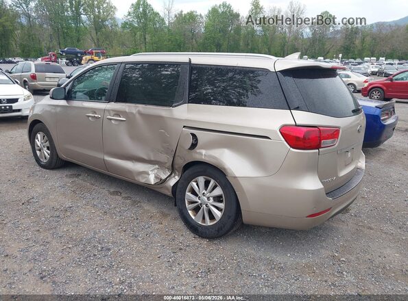 KNDMB5C12H6266867 2017 KIA SEDONA Золотой Задняя левая четверть
