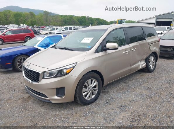 KNDMB5C12H6266867 2017 KIA SEDONA Золотой Передняя левая четверть