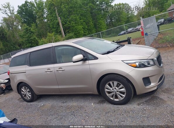 KNDMB5C12H6266867 2017 KIA SEDONA Золотой Панорамный вид салона 360°