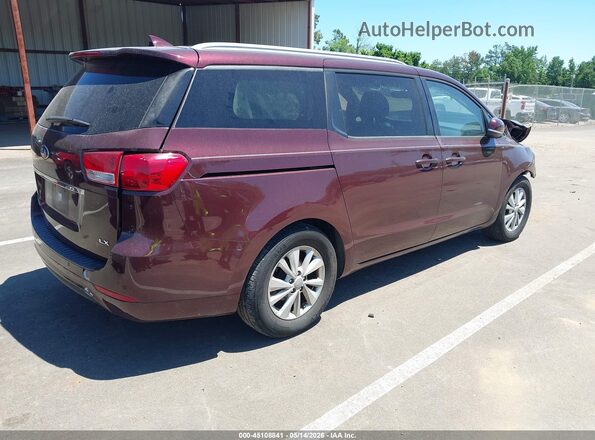 KNDMB5C12H6328171 2017 KIA SEDONA Коричневый Задняя правая четверть