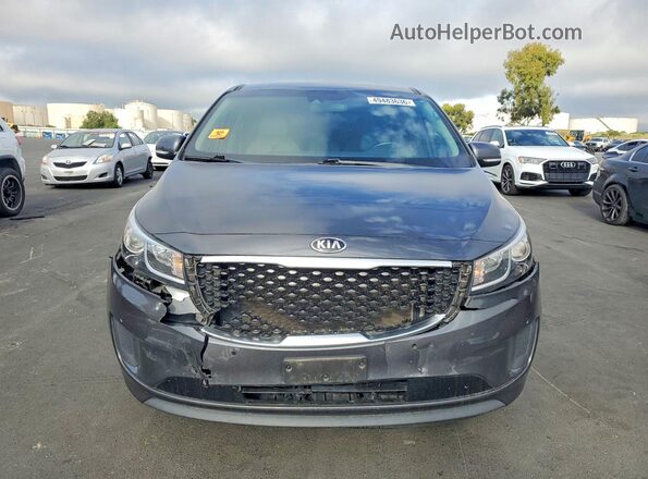KNDMB5C13J6373285 2018 KIA SEDONA Charcoal Front view