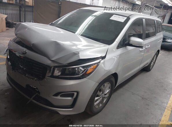 KNDMB5C13K6549740 2019 KIA SEDONA White Առջևի ձախ երեք քառորդ տեսարան