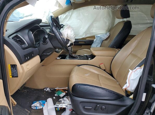 KNDMB5C13L6587678 2020 KIA SEDONA Black Вид салону спереду