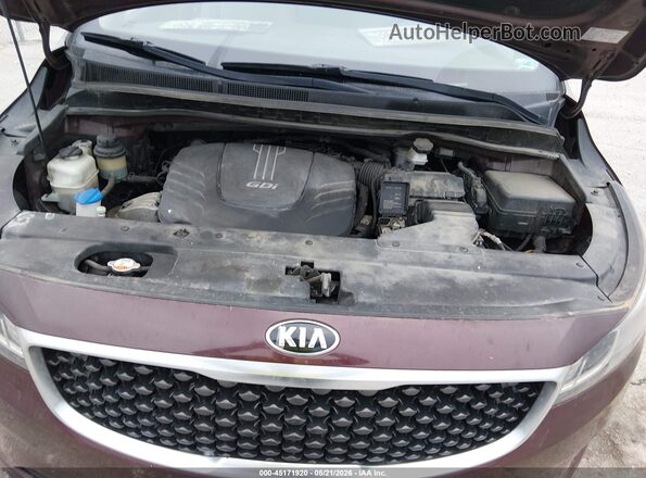 KNDMB5C15G6085633 2016 KIA SEDONA Burgundy Vista trasera