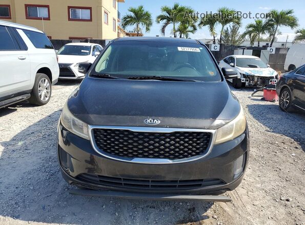 KNDMB5C15G6157236 2016 KIA SEDONA Black წინა ხედი