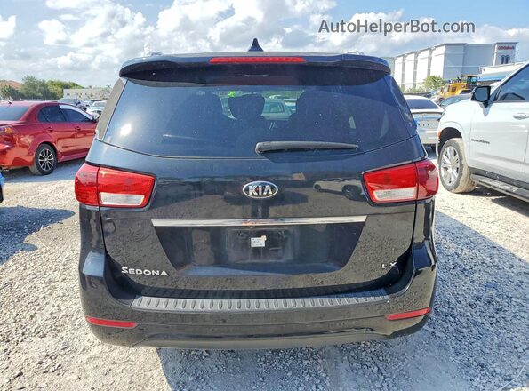 KNDMB5C15G6157236 2016 KIA SEDONA Black უკანა ხედი