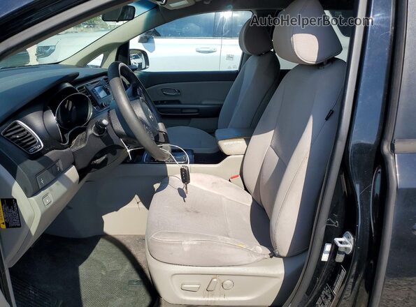 KNDMB5C15G6157236 2016 KIA SEDONA Black წინა სალონის ხედი