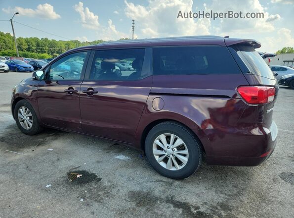 KNDMB5C15H6239145 2017 KIA SEDONA Maroon უკანა მარცხენა