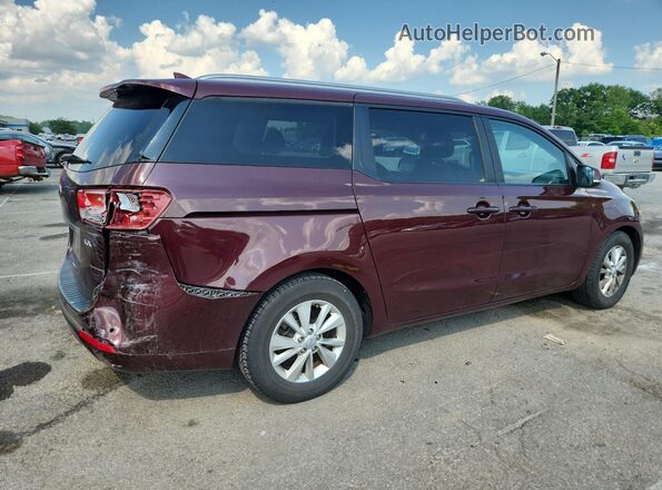 KNDMB5C15H6239145 2017 KIA SEDONA Maroon უკანა მარჯვენა