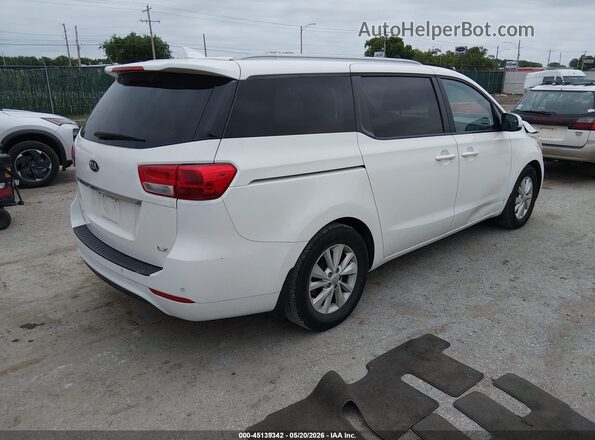 KNDMB5C16G6099234 2016 KIA SEDONA Белый Задняя правая четверть