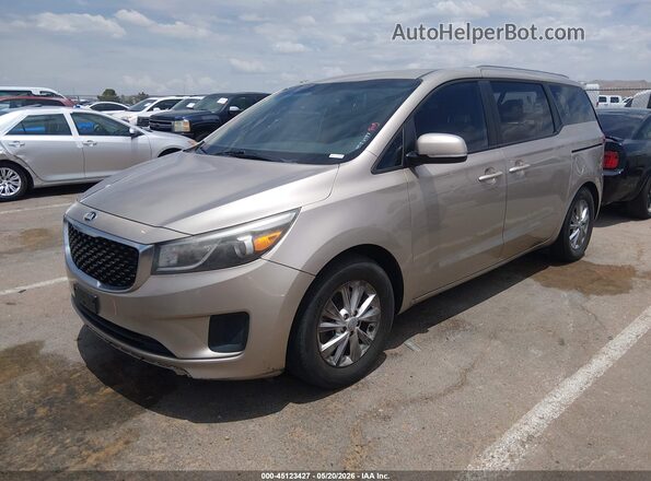 KNDMB5C16G6111026 2016 KIA SEDONA Gold Przód lewy