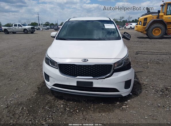 KNDMB5C16H6327038 2017 KIA SEDONA White Widok zestawu wskaźników
