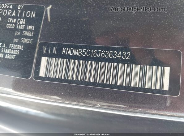 KNDMB5C16J6363432 2018 KIA SEDONA Коричневый Вид подкапотного пространства