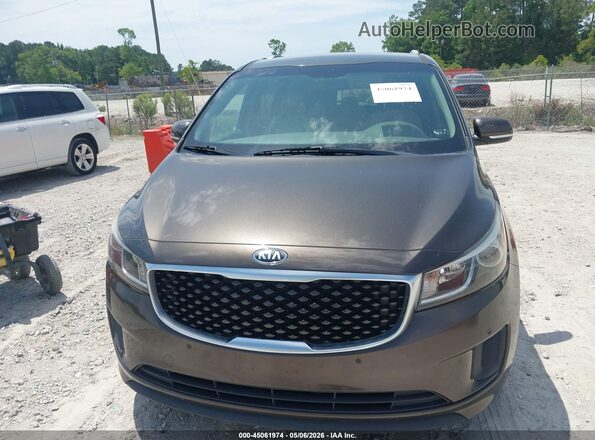 KNDMB5C16J6363432 2018 KIA SEDONA Коричневый Вид щитка приборов