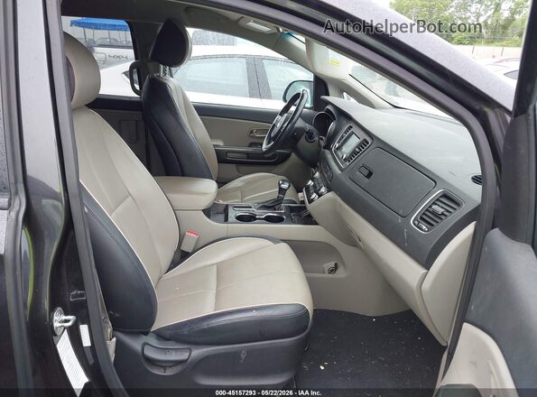 KNDMB5C16K6525772 2019 KIA SEDONA Black წინა სალონის ხედი