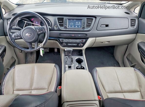 KNDMB5C16K6562269 2019 KIA SEDONA Gray Առջևի վահանակի տեսք