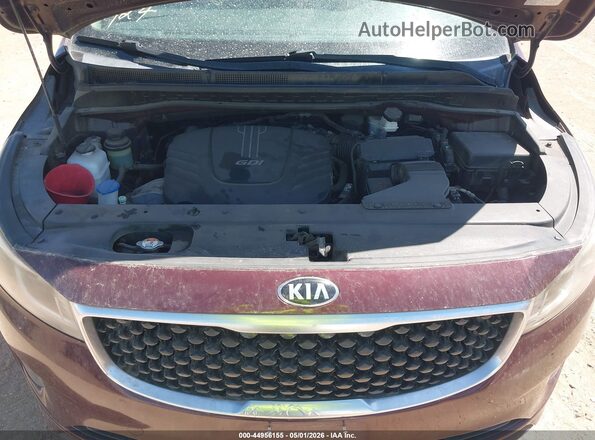 KNDMB5C17H6221679 2017 KIA SEDONA Burgundy Widok z tyłu