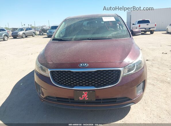 KNDMB5C17H6221679 2017 KIA SEDONA Burgundy Widok z przodu