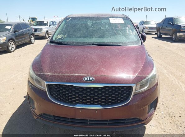 KNDMB5C17H6221679 2017 KIA SEDONA Burgundy Widok zestawu wskaźników