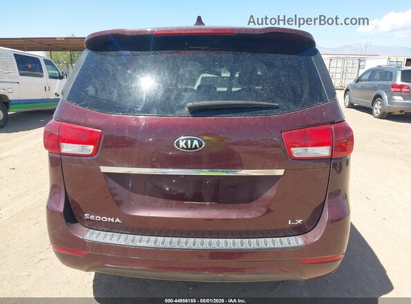 KNDMB5C17H6221679 2017 KIA SEDONA Burgundy 
