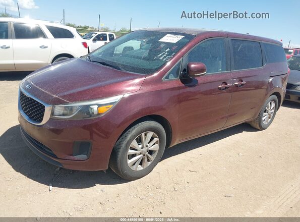 KNDMB5C17H6221679 2017 KIA SEDONA Burgundy Przód lewy