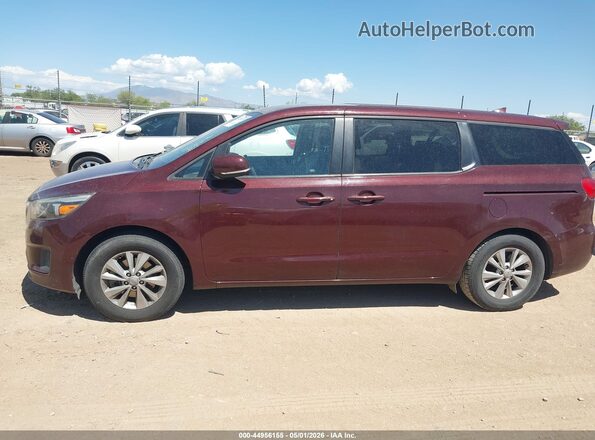 KNDMB5C17H6221679 2017 KIA SEDONA Burgundy Widok wnętrza 360 stopni