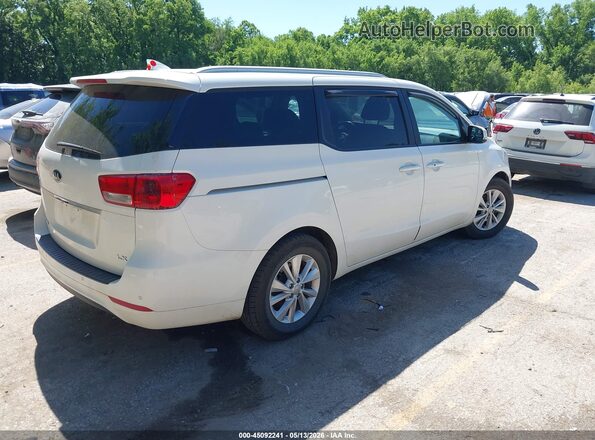 KNDMB5C17H6340493 2017 KIA SEDONA White უკანა მარჯვენა