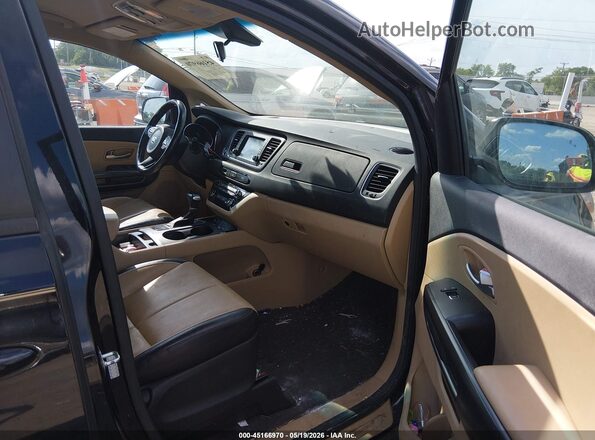 KNDMB5C17J6348549 2018 KIA SEDONA Black Widok wnętrza z przodu