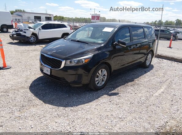 KNDMB5C18H6217978 2017 KIA SEDONA Черный Передняя левая четверть