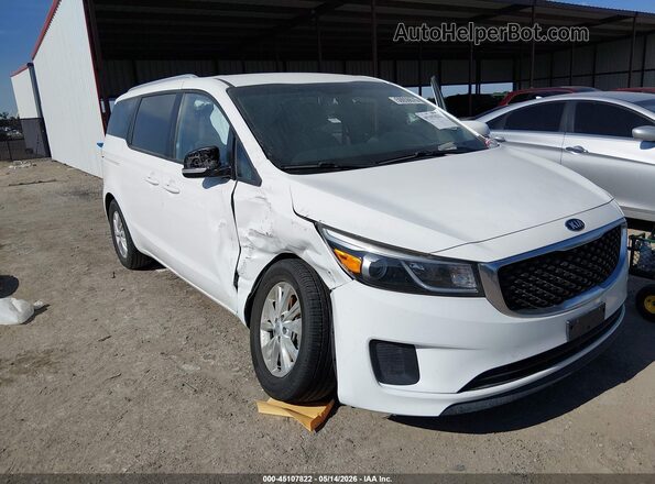 KNDMB5C19G6153805 2016 KIA SEDONA White Widok z przodu