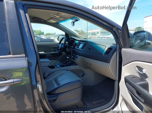 KNDMB5C19H6284346 2017 KIA SEDONA Gray წინა სალონის ხედი