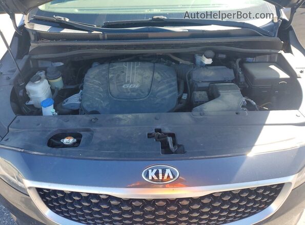 KNDMB5C19H6306362 2017 KIA SEDONA Gray Widok komory silnika