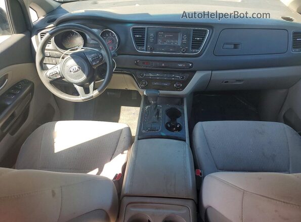 KNDMB5C19H6306362 2017 KIA SEDONA Gray Widok deski rozdzielczej