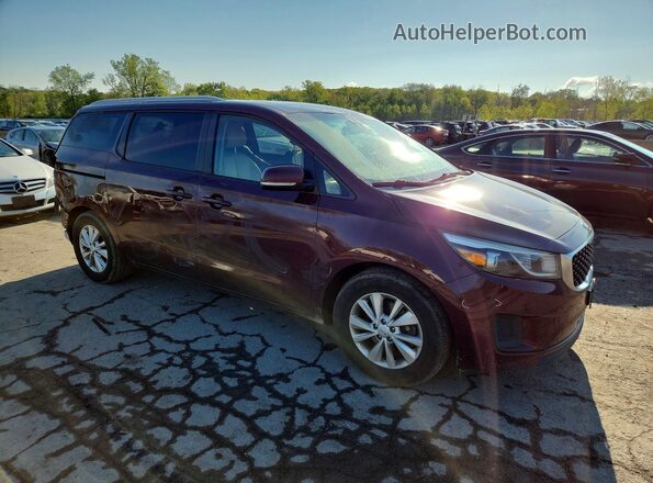 KNDMB5C19H6319659 2017 KIA SEDONA Burgundy წინა მარჯვენა