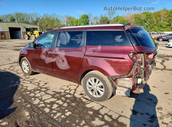 KNDMB5C19H6319659 2017 KIA SEDONA Burgundy უკანა მარცხენა
