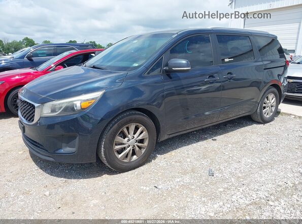 KNDMB5C1XG6083294 2016 KIA SEDONA Blue Front left