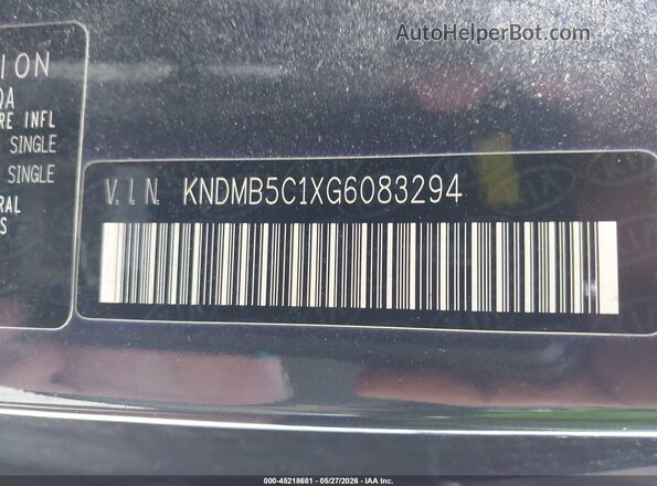 KNDMB5C1XG6083294 2016 KIA SEDONA Blue Engine compartment view