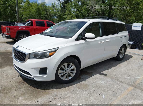 KNDMB5C1XG6090830 2016 KIA SEDONA White Przód lewy