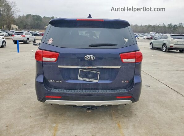 KNDME5C18J6351449 2018 KIA SEDONA Blue Вид ззаду