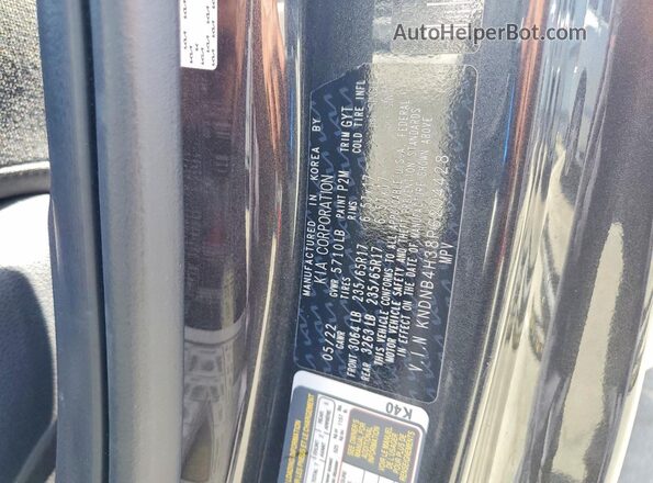KNDNB4H38P6204428 2023 KIA CARNIVAL Charcoal Вид наклейки з VIN-кодом