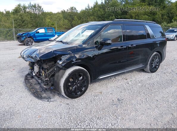 KNDNE5H30P6298477 2023 KIA CARNIVAL MPV Черный Передняя левая четверть