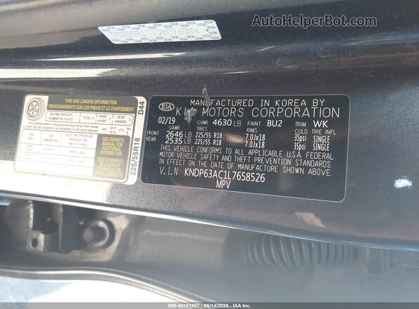 KNDP63AC1L7658526 2020 KIA SPORTAGE Gray 