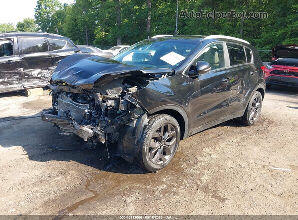 KNDP63AC6L7754832 2020 KIA SPORTAGE Black Առջևի ձախ երեք քառորդ տեսարան