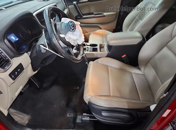 KNDP63AC9L7714731 2020 KIA SPORTAGE Maroon Widok wnętrza z przodu